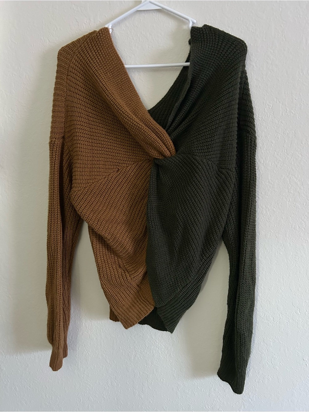 Twist Front Reversible Sweater